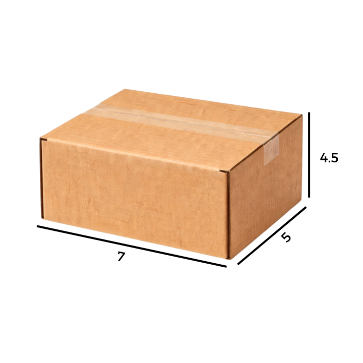 7 X 5 X 4.5 Inch Slotted Universal Corrugated Box | 380 GSM | 3-Ply | Eco-Friendly | 100% Recyclable