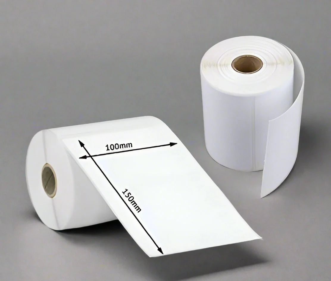 100mm x 150mm Direct Thermal Shipping Labels, 4"x 6" Sticker Rolls, 400 Labels per Roll, Strong Adhesive, Barcode Compatible for E-Commerce