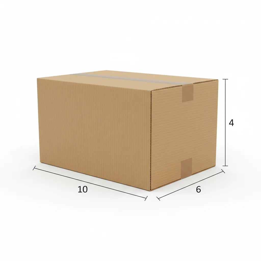 3 Ply 10 X 6 X 4 Inches Brown Corrugated Boxes