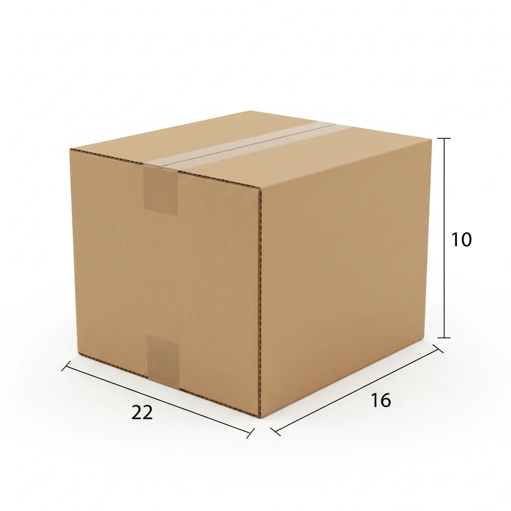 5 Ply 22 X 16 X 10 Inches Brown Corrugated Boxes