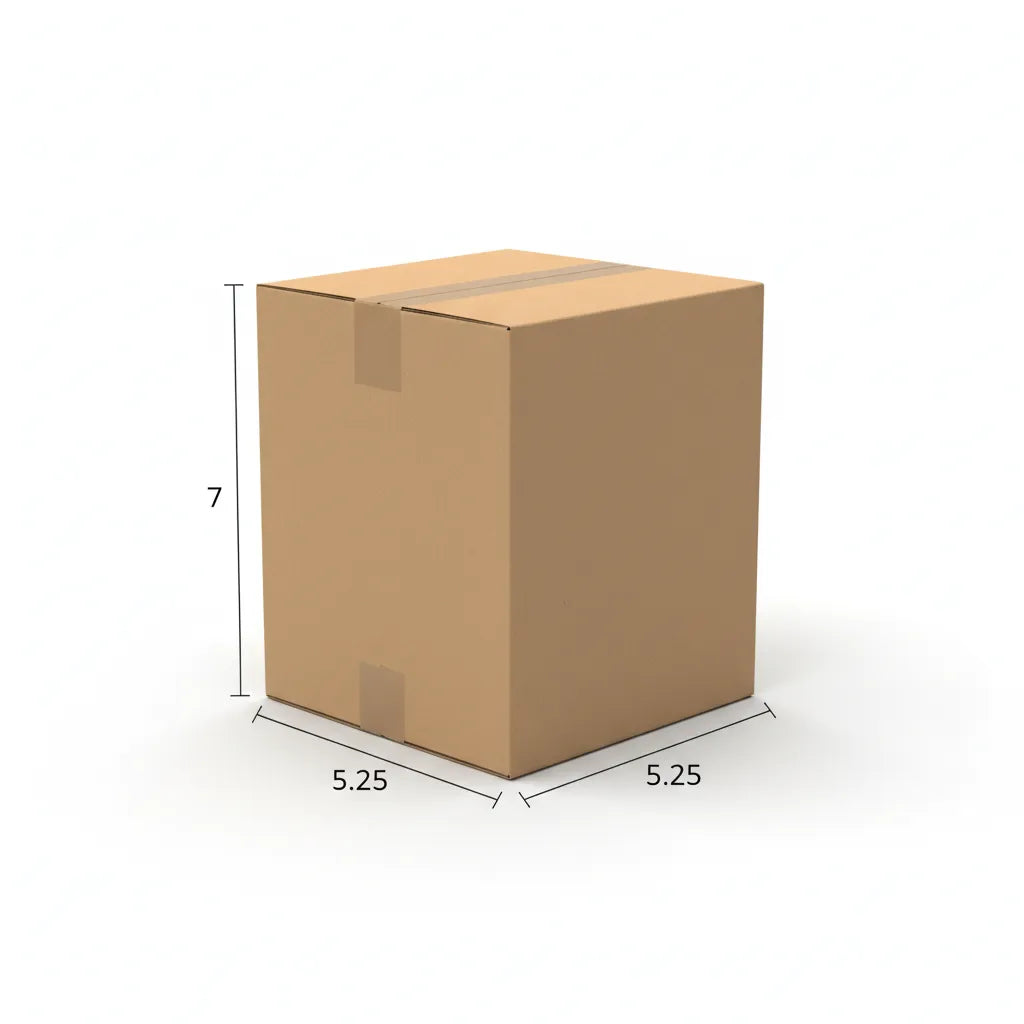 3 Ply 5.25 X 5.25 X 7 Inches Brown Corrugated Boxes