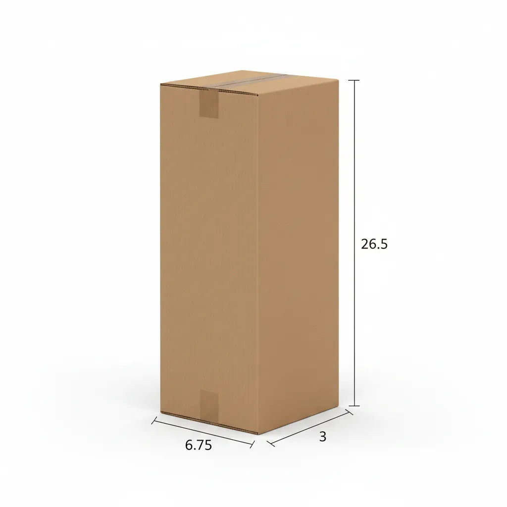 5 Ply 6.75 X 3 X 26.5 Inches Brown Corrugated Boxes