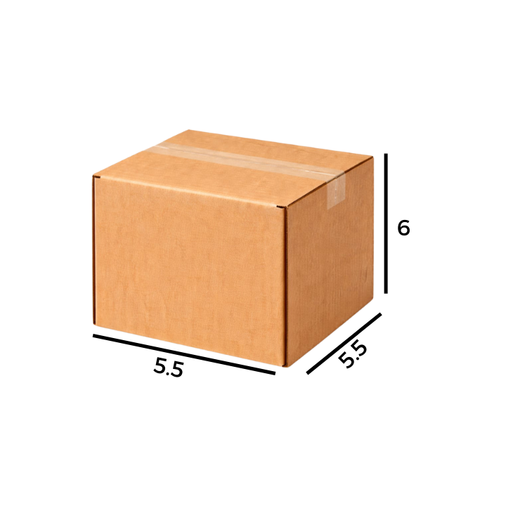 5.5 X 5.5 X 6 Inch Slotted Universal Corrugated Box | 380 GSM | 3-Ply | Eco-Friendly | 100% Recyclable