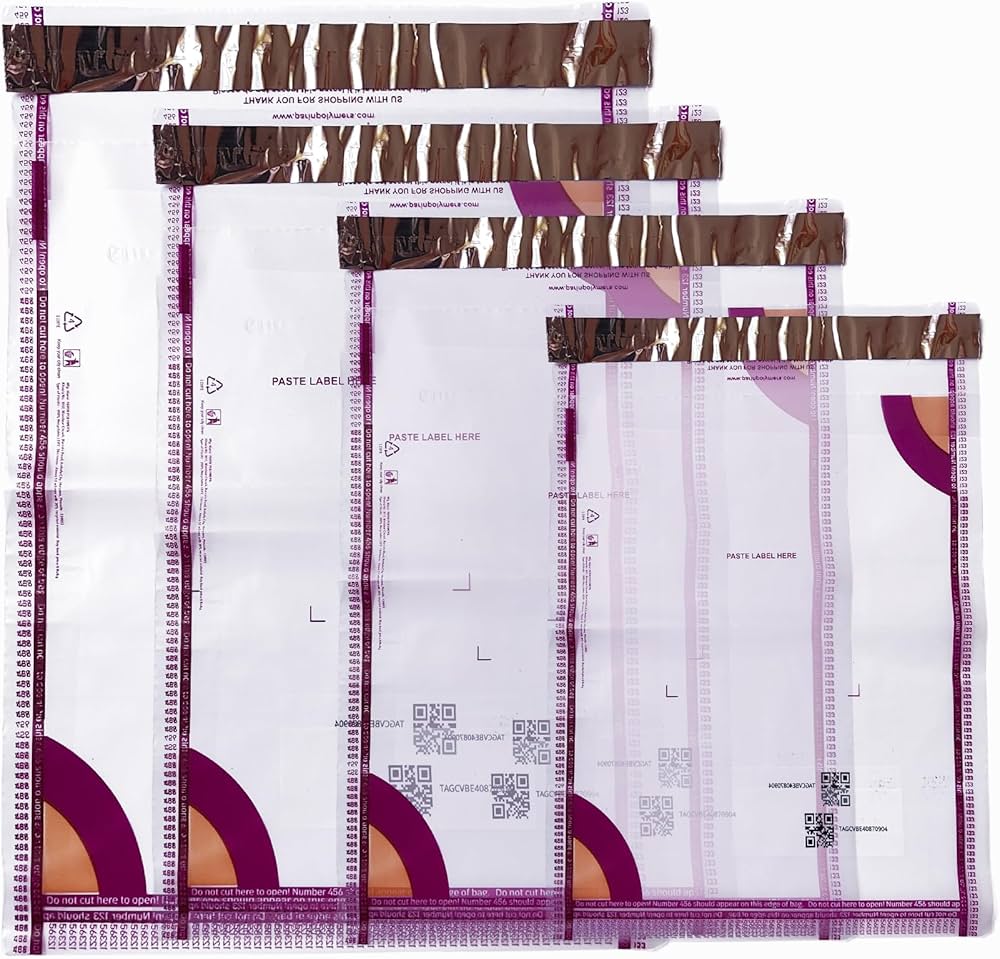 12.5 X 16 Meesho Transparent Courier Bags With Barcode & No Pod | | 51 Microns | Pack of 100