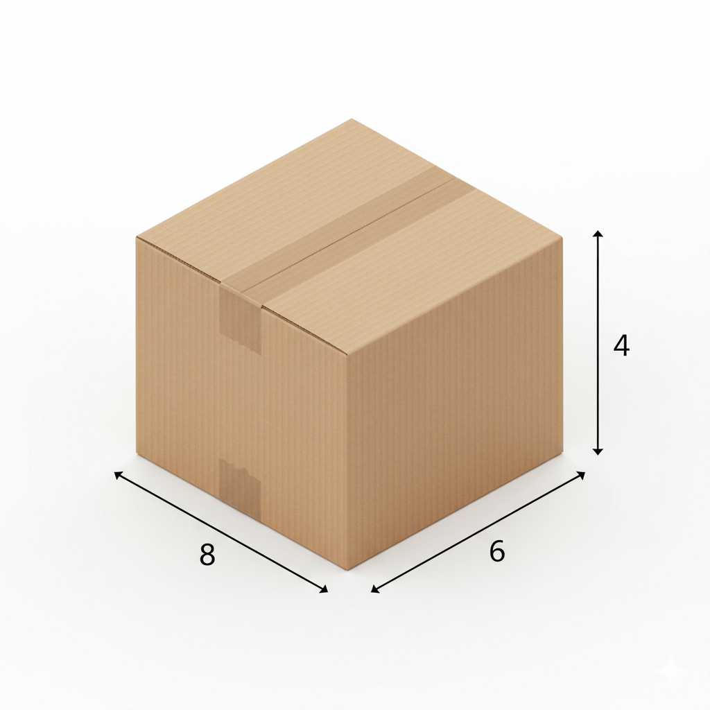 8 X 6 X 4 Inch Slotted Universal Corrugated Box | 380 GSM | 3-Ply | Eco-Friendly | 100% Recyclable