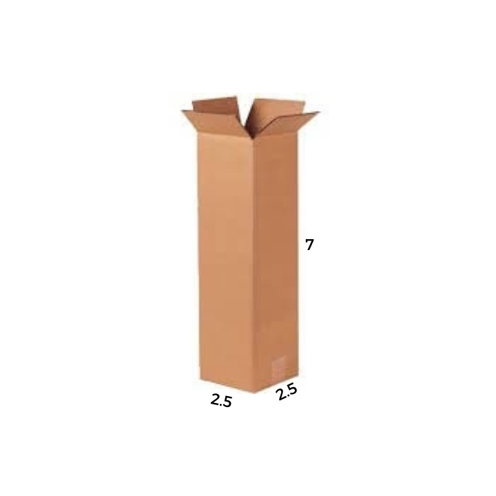 2.5 X 2.5 X 7 inch Literature Mailer Corrugated Box | 380 GSM | 3-Ply | Eco-Friendly | 100% Recyclable