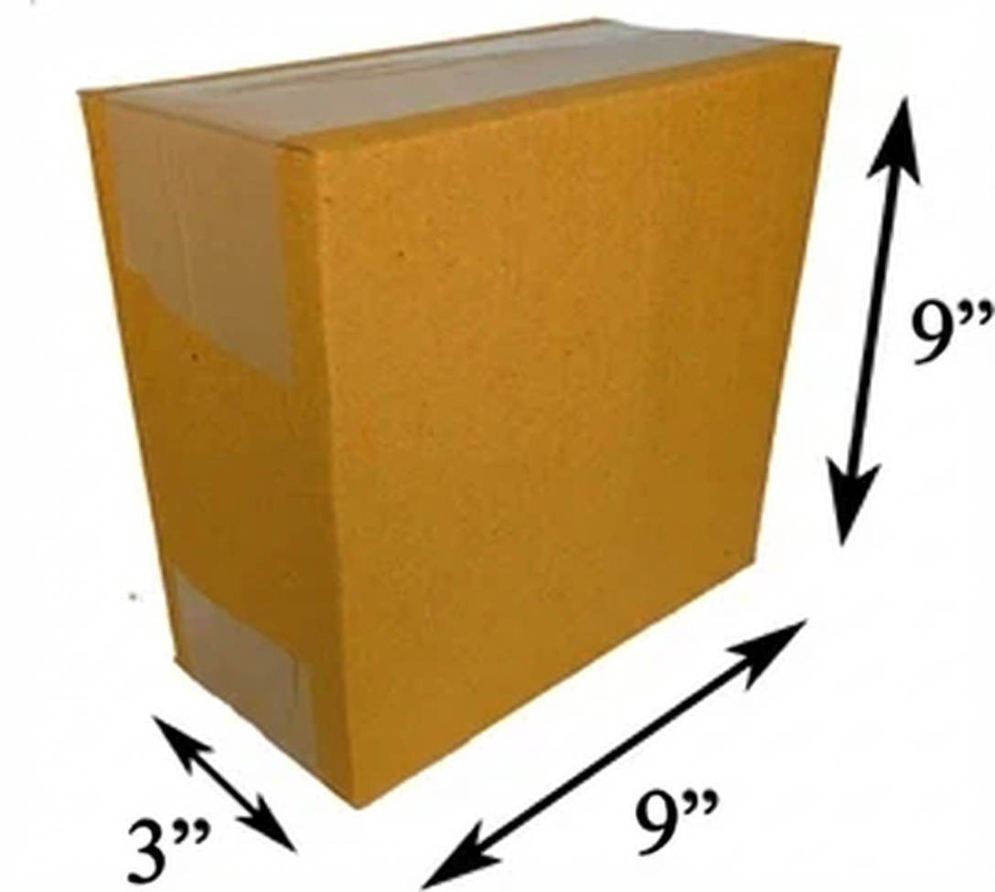 9 X 3 X 9 Inch Half Flap Slotted Universal Corrugated Box | 380 GSM | 3-Ply | Eco-Friendly | 100% Recyclable