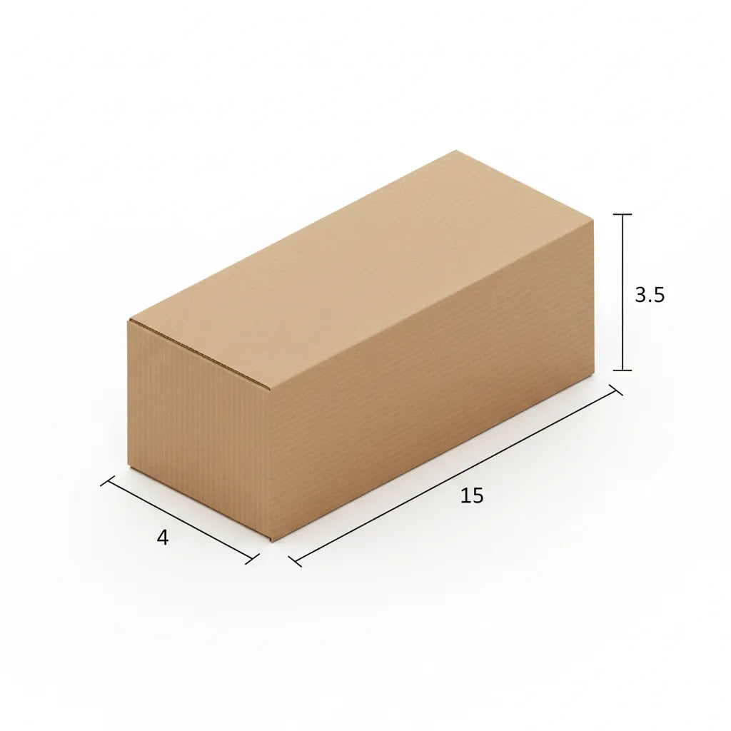 3 Ply 15 X 4 X 3.5 Inches Brown Corrugated Boxes