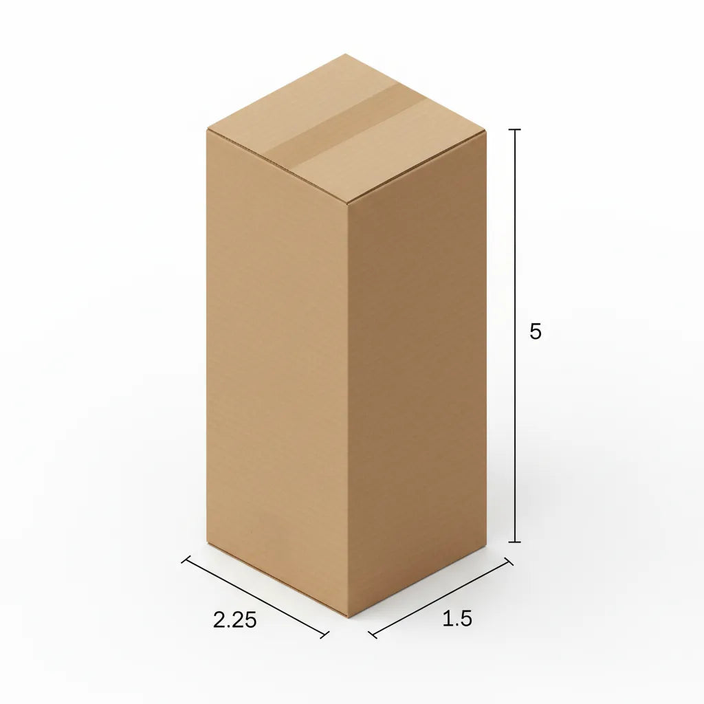3 Ply 2.25 X 1.5 X 5 Inches Brown Corrugated Boxes