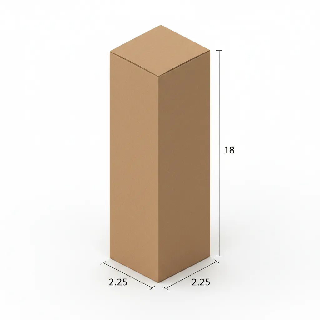 3 Ply 2.25 X 2.25 X 18 Inches Brown Corrugated Boxes