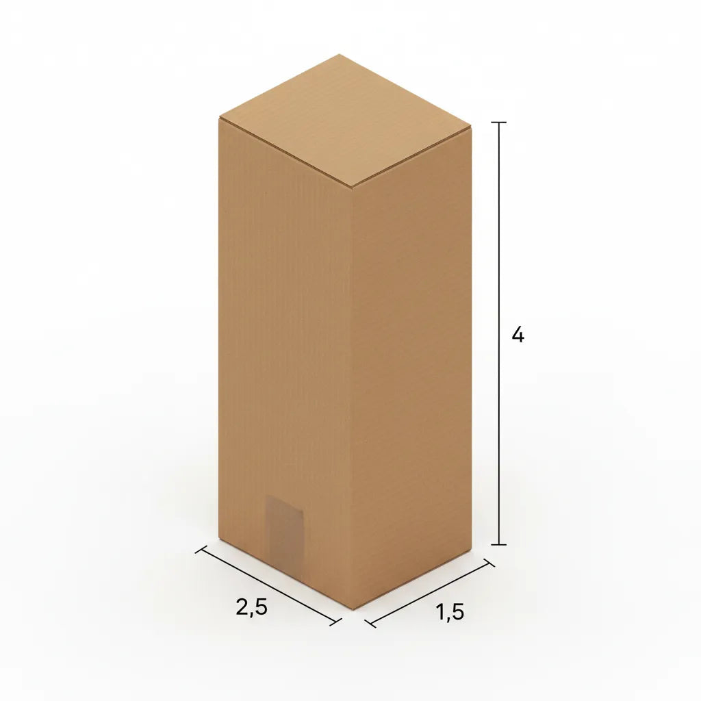 2.5 X 1.5 X 4 inch E-Flute Mailer Corrugated Box | 380 GSM | 3-Ply | Eco-Friendly | 100% Recyclable
