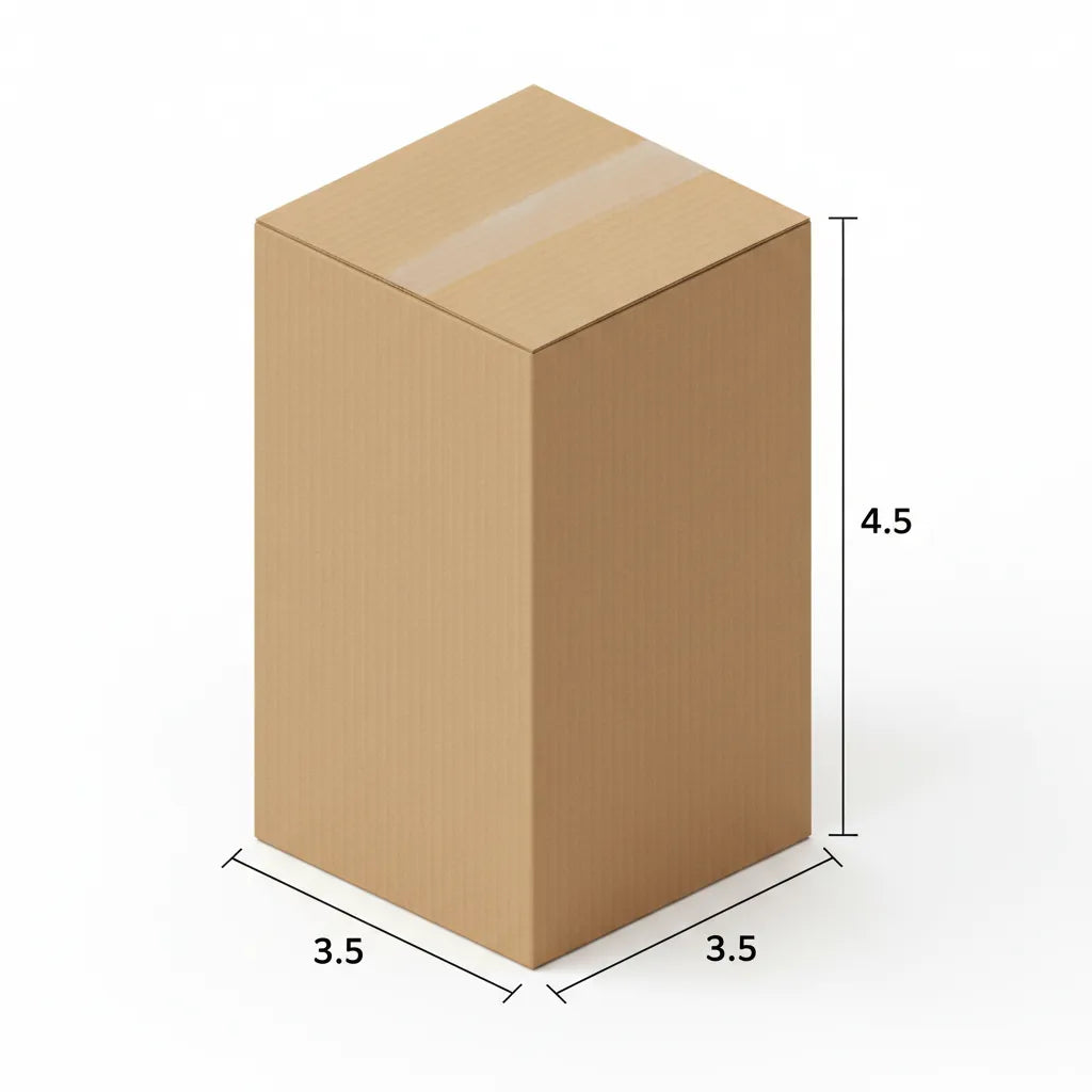 3.5 X 3.5 X 4.5 inch Mailer Corrugated Box | 380 GSM | 3-Ply | Eco-Friendly | 100% Recyclable