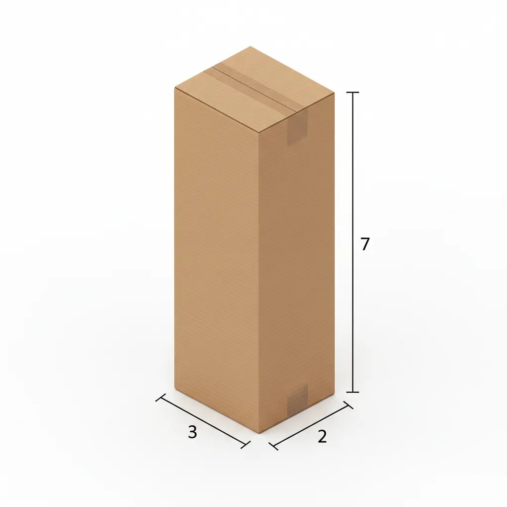 3 X 2 X 7 inch All Gold Mailer Corrugated Box | 380 GSM | 3-Ply | Eco-Friendly | 100% Recyclable