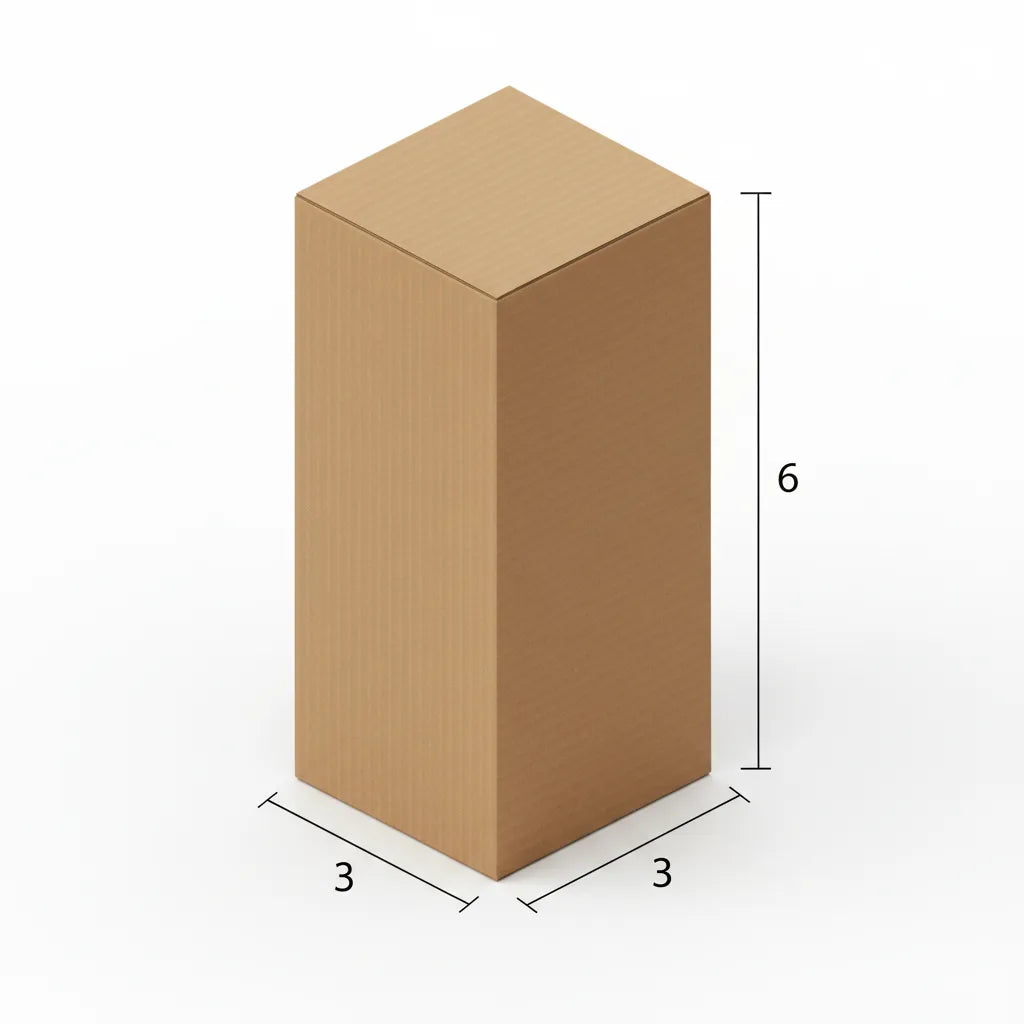 3 X 3 X 6 inch Mailer Corrugated Box | 380 GSM | 3-Ply | Eco-Friendly | 100% Recyclable