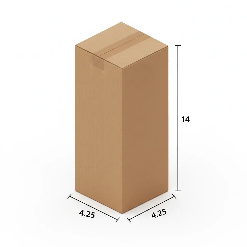 5 Ply 4.25 X 4.25 X 14 Inches Brown Corrugated Boxes