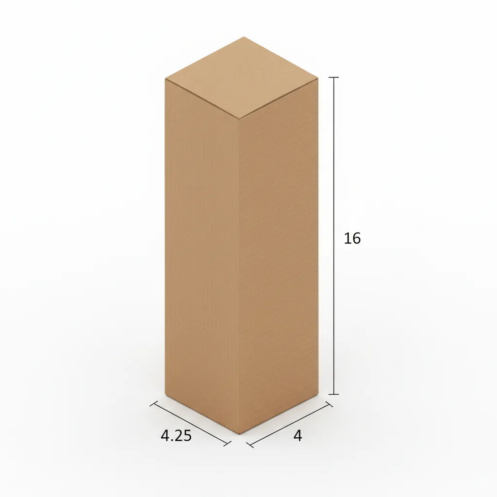 3 Ply 4.25 X 4 X 16 Inches Brown Corrugated Boxes