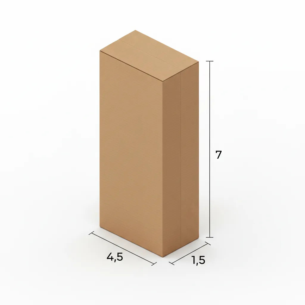 4.5 X 1.5 X 7 inch Mailer Corrugated Box | 380 GSM | 3-Ply | Eco-Friendly | 100% Recyclable