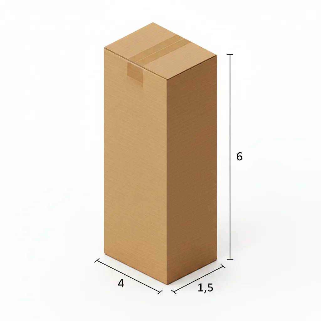 4 X 1.5 X 6 inch Mailer Corrugated Box | 380 GSM | 3-Ply | Eco-Friendly | 100% Recyclable