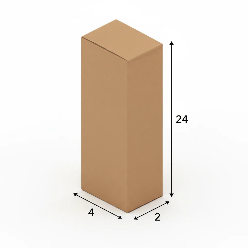 3 Ply 4 X 2 X 24 Inches Brown Corrugated Boxes