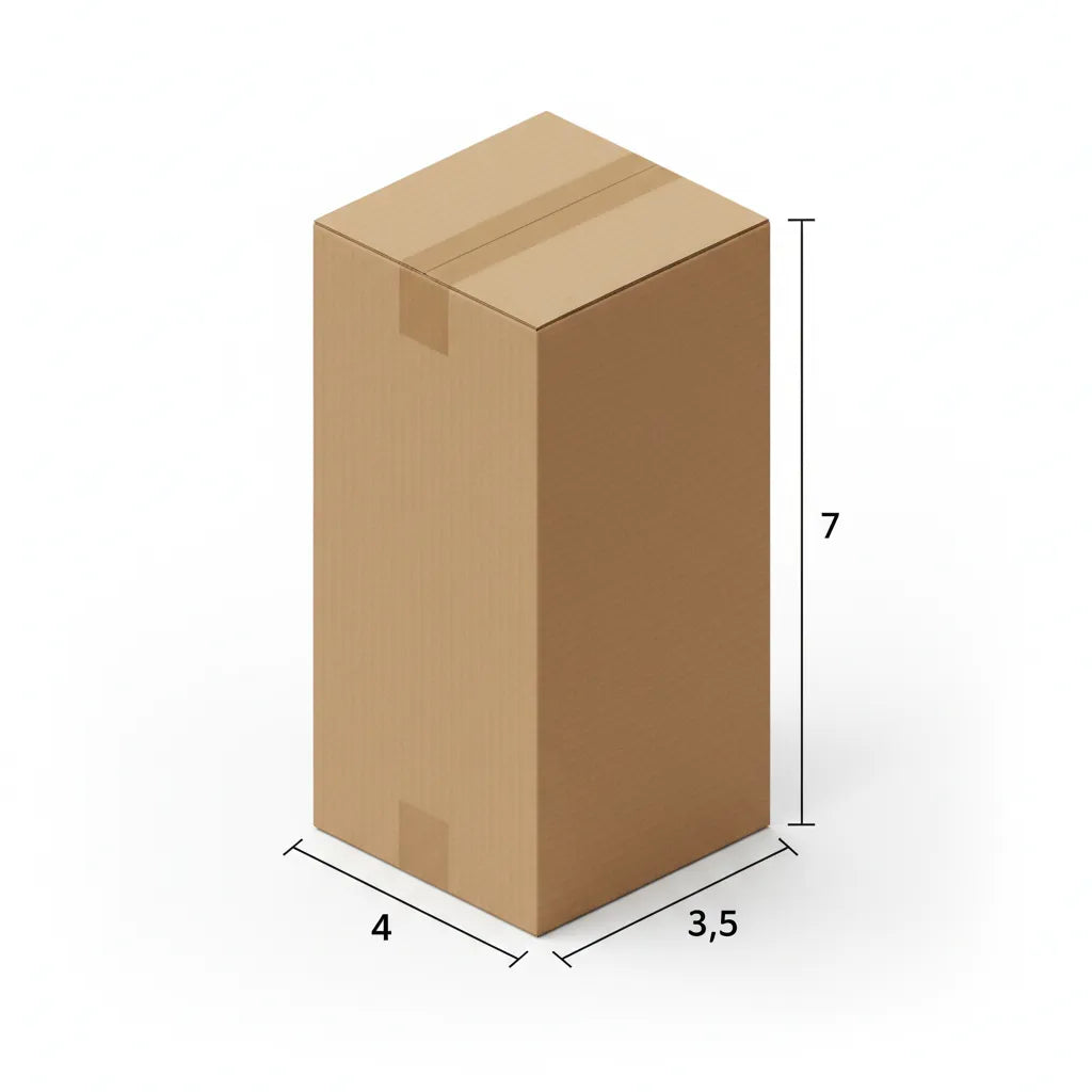 3 Ply 4 X 3.5 X 7 Inches Brown Corrugated Boxes