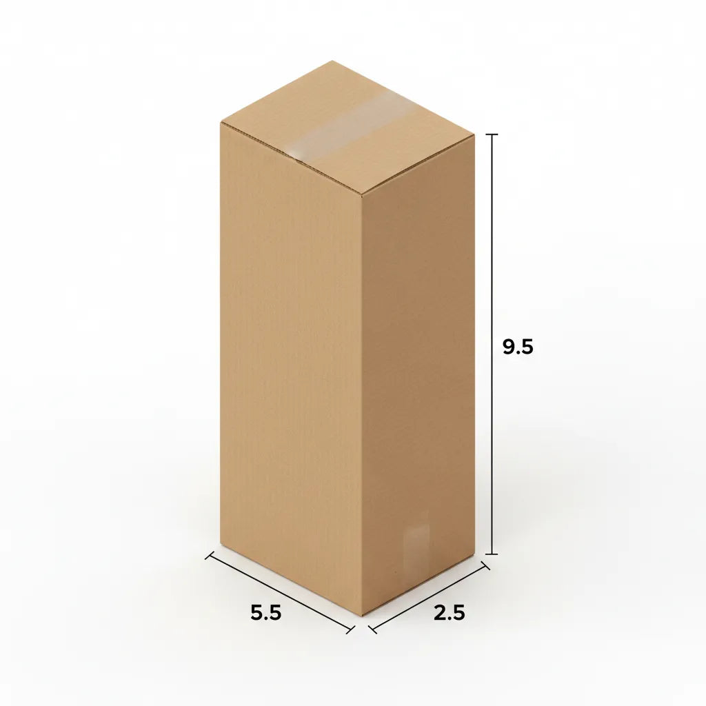 3 Ply 5.5 X 2.5 X 9.5 Inches Brown Corrugated Boxes