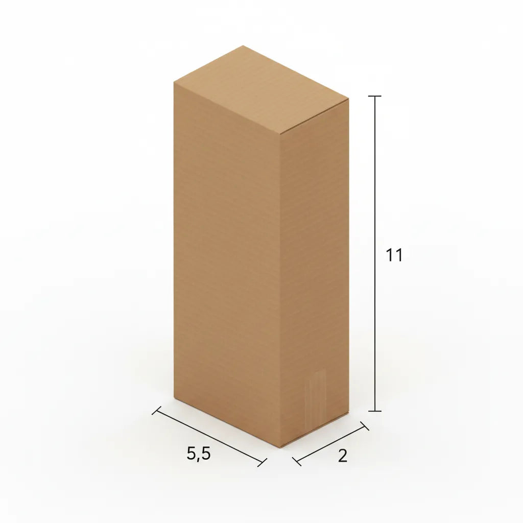 5.5 X 2 X 11 Inch Slotted Universal Corrugated Box | 380 GSM | 3-Ply | Eco-Friendly | 100% Recyclable