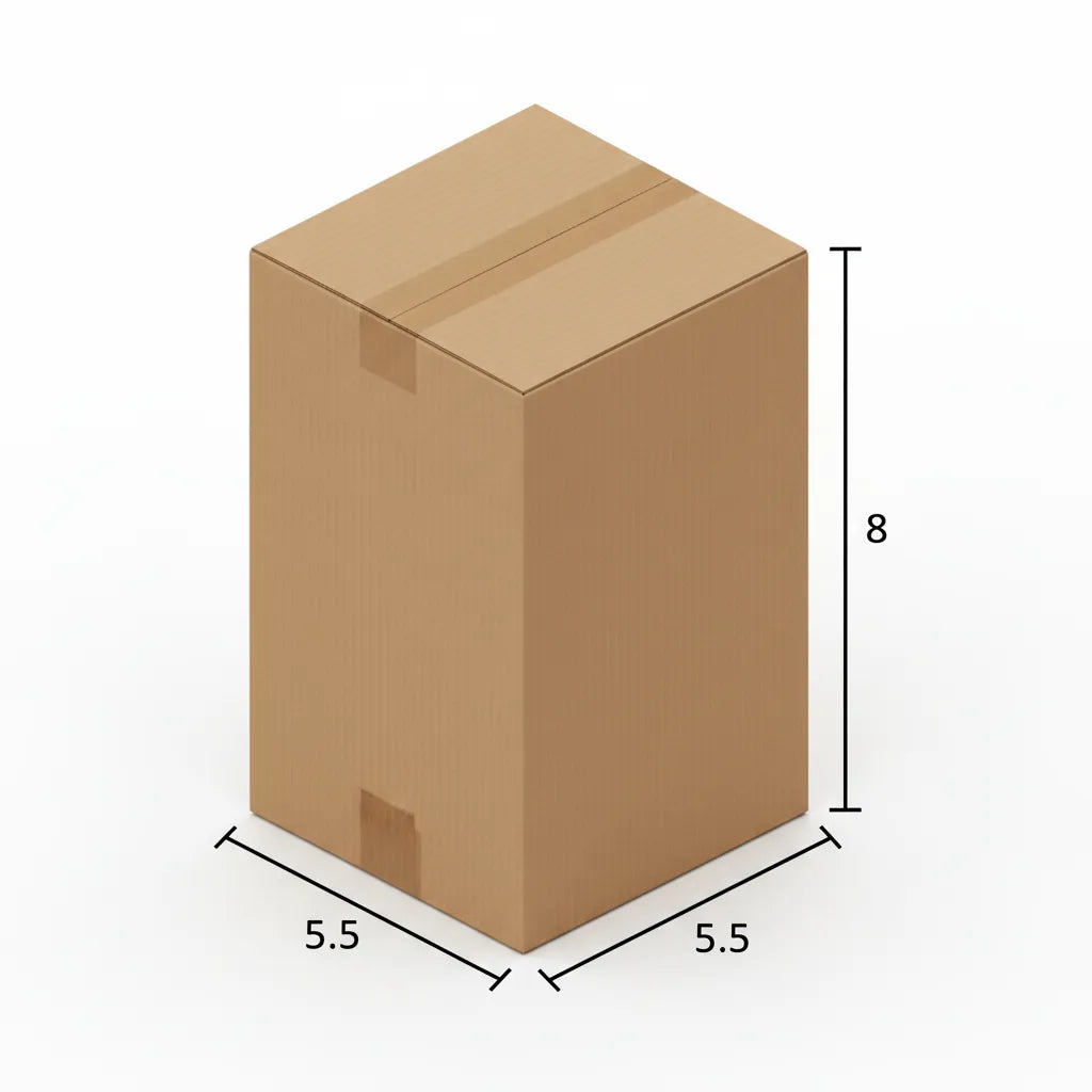 3 Ply 5.5 X 5.5 X 8 Inches Brown Corrugated Boxes