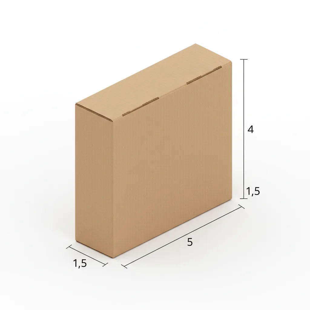 5 X 1.5 X 4 inch Literature Mailer Corrugated Box | 380 GSM | 3-Ply | Eco-Friendly | 100% Recyclable
