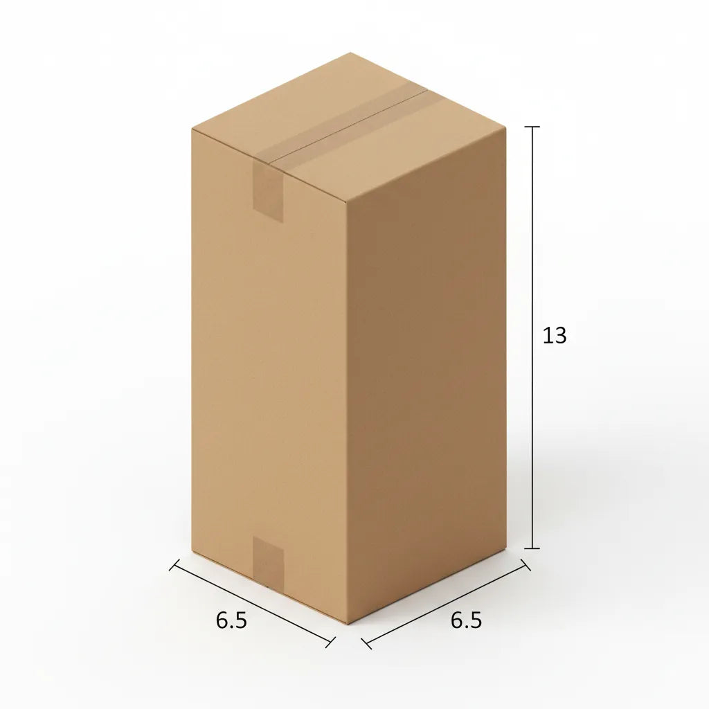 5 Ply 6.5 X 6.5 X 13 Inches Brown Corrugated Boxes