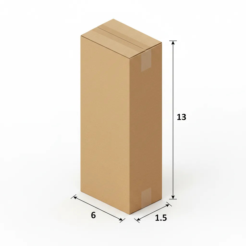 3 Ply 6 X 1.5 X 13 Inches Brown Corrugated Boxes