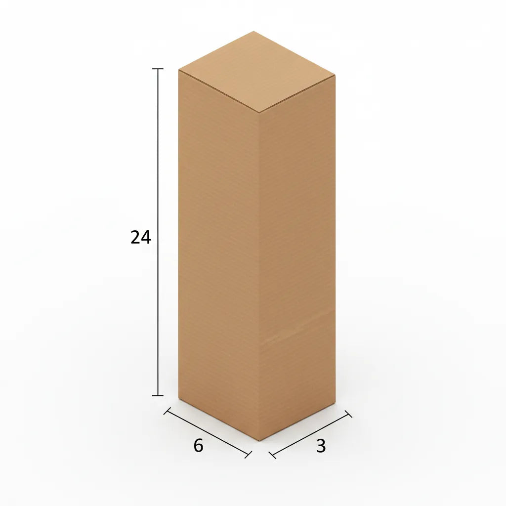 5 Ply 6 X 3 X 24 Inches Brown Corrugated Boxes