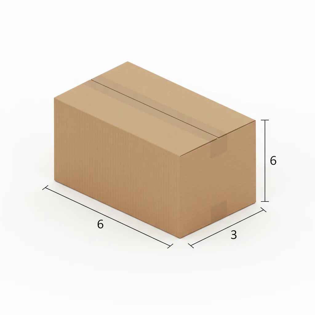 3 Ply 6 X 3 X 6 Inches Brown Corrugated Boxes