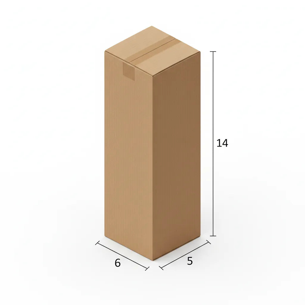 3 Ply 6 X 5 X 14 Inches Brown Corrugated Boxes
