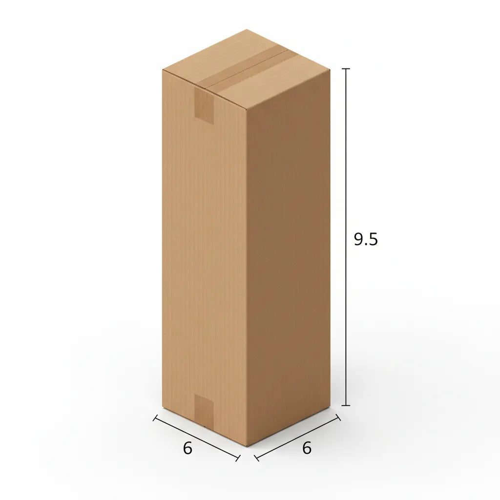 3 Ply 6 X 6 X 9.5 Inches Brown Corrugated Boxes