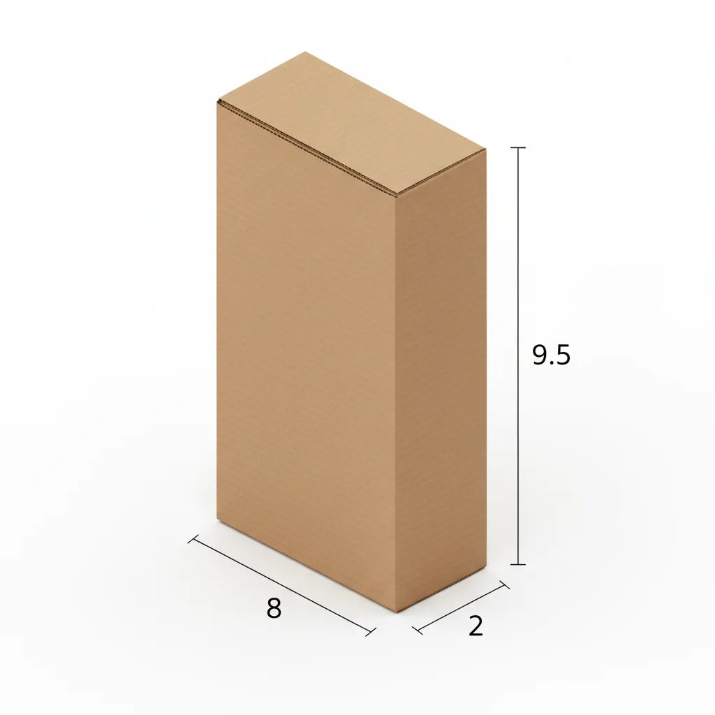 8 X 2 X 9.5 inch Mailer Corrugated Box | 380 GSM | 3-Ply | Eco-Friendly | 100% Recyclable