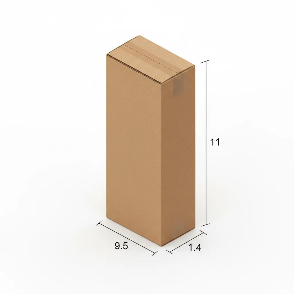 3 Ply 9.5 X 1.4 X 11 Inches Brown Corrugated Boxes