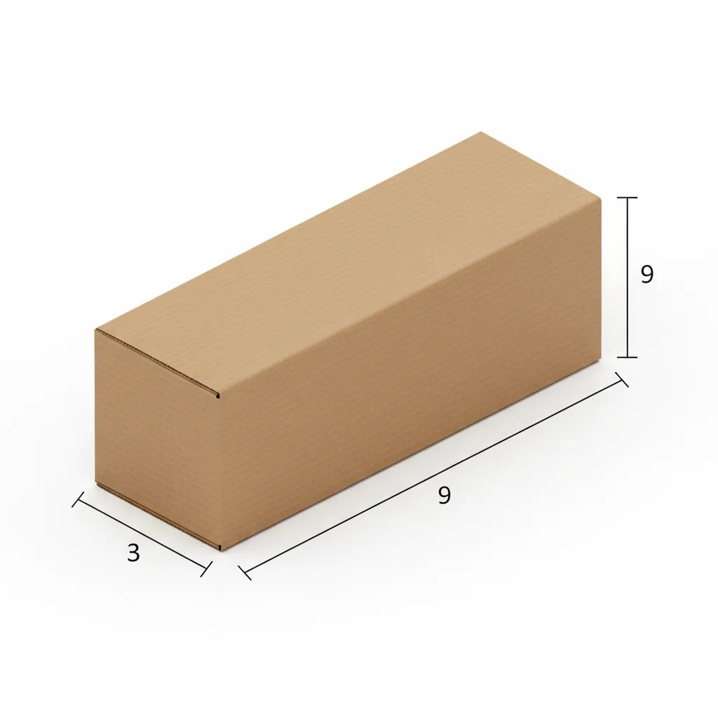 3 Ply 9 X 3 X 9 Inches Brown Corrugated Boxes