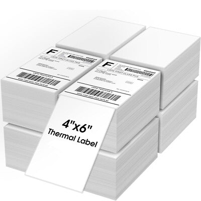 100mm x 150mm Direct Thermal Shipping Labels, 4"x 6" Sticker Zigzag - 1000 Labels Per Stack , Strong Adhesive, Barcode Compatible for E-Commerce